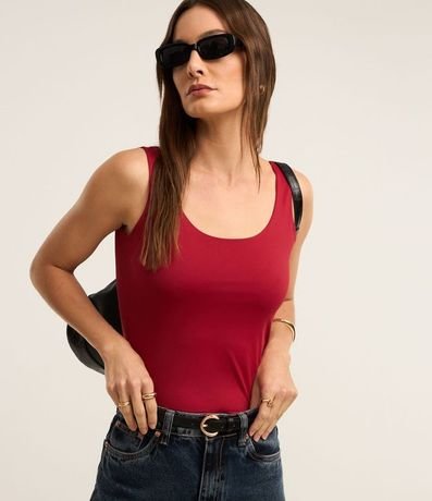 Blusa Musculosa en Poliamida con Escote U
