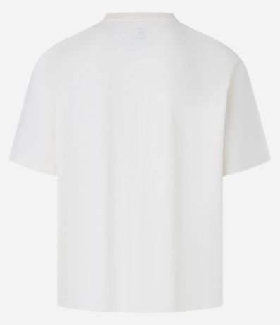 Remera Boxy en Algodón con Estampa Estilo Tatuagem y Lettering 7