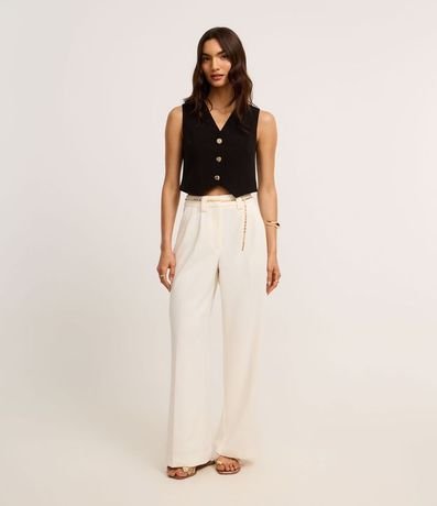 Chaleco en Crepé con Abotonado y Escote V 2