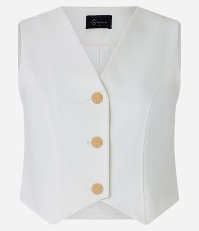 Chaleco en Crepé con Abotonado y Escote V 5
