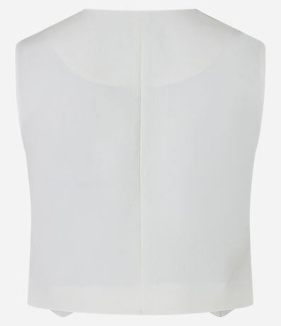 Chaleco en Crepé con Abotonado y Escote V 6