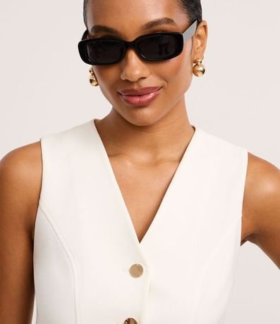 Chaleco en Crepé con Abotonado y Escote V 4