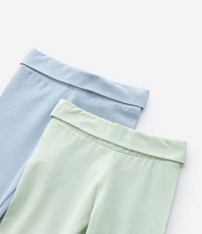 Kit 02 Calças Infantiles en Cotton con Cintura Dobrado - Talle RN a 18 meses 7