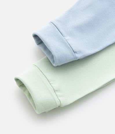 Kit 02 Calças Infantiles en Cotton con Cintura Dobrado - Talle RN a 18 meses 4