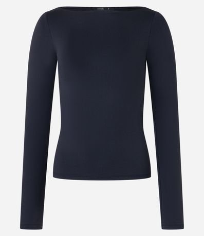Blusa Regular en Poliamida con Escote Canoa 7