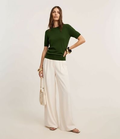 Blusa Básica en Punto con Manga Corta 4