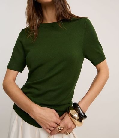 Blusa Básica en Punto con Manga Corta 4