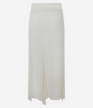 Pollera Midi en Crepé con Bajo de Efecto Volado 8