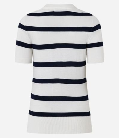 Blusa de Punto con Estampa a Rayas 8