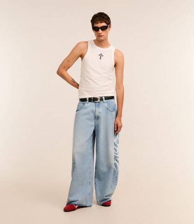 Musculosa Muscle en Algodón con Bordado de Criz Texturizada 2