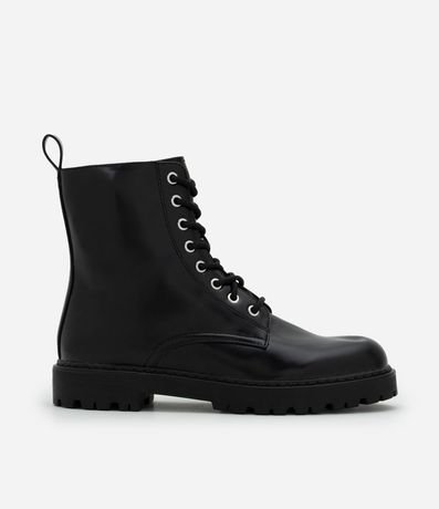 Bota Coturno en PU con Cordón