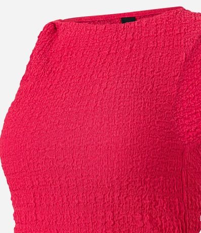 Vestido Largo Texturizado con Fruncido Lateral y nudo na Alça 7