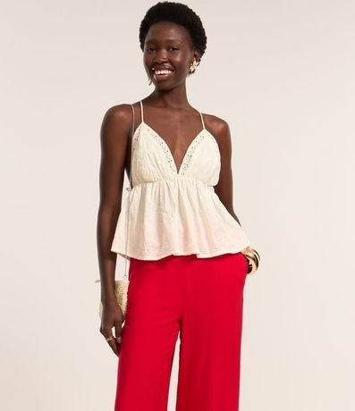 Pantalón Wide Leg Sastrería con Cintura Alta y Cremallera Lateral 2