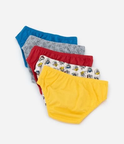 Kit 05 Calzoncillos Slip infantiles con Estampa Paw Patrol - Talle 2 a 6 años 2