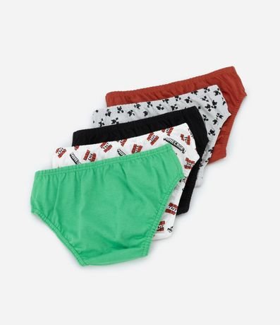 Kit 05 Calzoncillos Slip Infantil con Estampa Minecraft - Talle 4 a 14 años 2