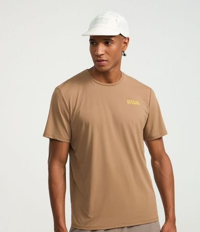 Remera Regular en Poliamida con Tecnologia Dry y Estampa Lettering Seeking My Highs 1