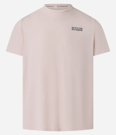 Remera Regular en Poliamida con Tecnologia Dry y Estampa Lettering Seeking My Highs 6
