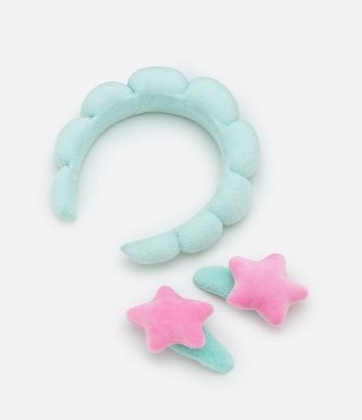 Kit Tiara Puff Rosa + Hebillas de Estrellas Alchemia 1