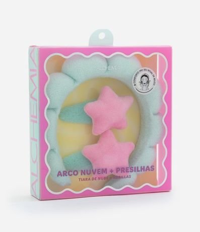 Kit Tiara Puff Rosa + Hebillas de Estrellas Alchemia 5