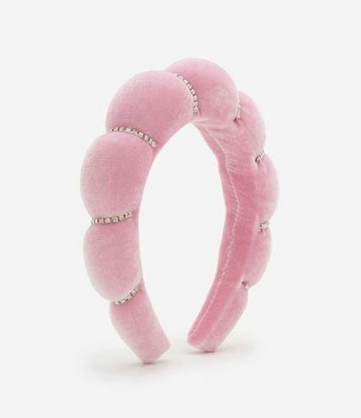 Tiara Puff Rosa con Brillos Alchemia