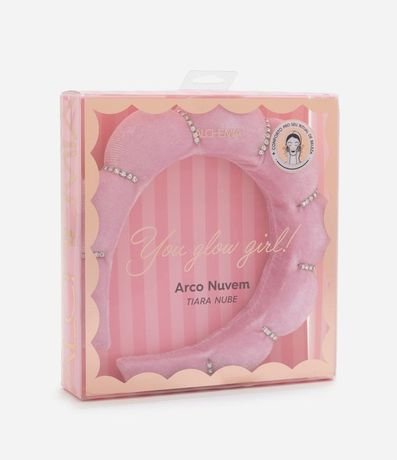 Tiara Puff Rosa con Brillos Alchemia 2