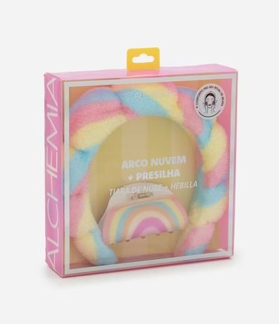 Kit de Vincha Puff + Hebilla Arcoíris Alchemia 2