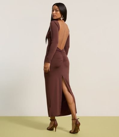 Vestido New Midi con Escote en la Espalda y Abertura 5