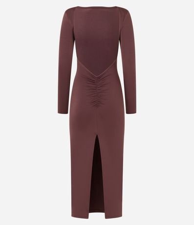 Vestido New Midi con Escote en la Espalda y Abertura 7