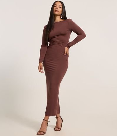 Vestido New Midi con Escote en la Espalda y Abertura 4