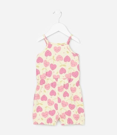 Enterito Infantil con Estampa de Cerezas - Talle 0 a 18 Meses 3