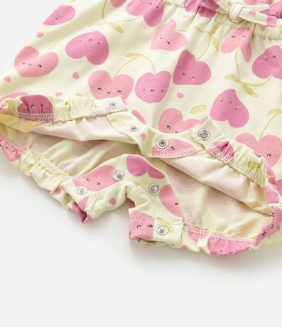 Enterito Infantil con Estampa de Cerezas - Talle 0 a 18 Meses 5