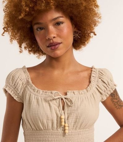 Vestido Corto Hombro a Hombro en Crepé con Lastex en la Cintura 3