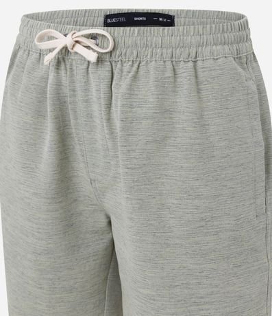 Bermuda en Algodón con Cordón en la Cintura y Estampa Rayada 2