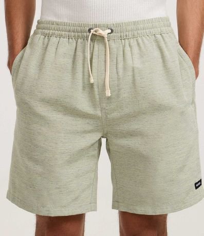 Bermuda en Algodón con Cordón en la Cintura y Estampa Rayada 2