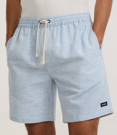 Bermuda en Algodón con Cordón en la Cintura y Estampa Rayada 2