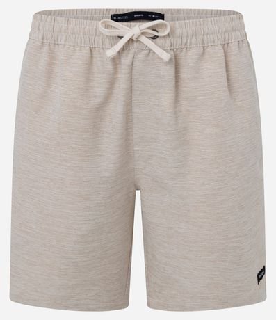 Bermuda en Algodón con Cordón en la Cintura y Estampa Rayada 5