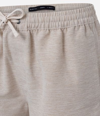 Bermuda en Algodón con Cordón en la Cintura y Estampa Rayada 6