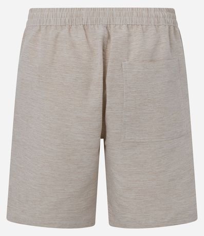 Bermuda en Algodón con Cordón en la Cintura y Estampa Rayada 7