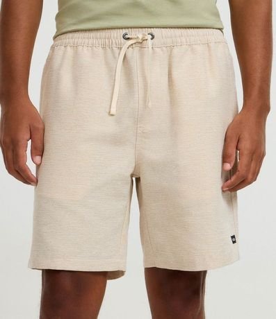 Bermuda en Algodón con Cordón en la Cintura y Estampa Rayada 2