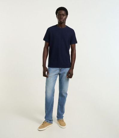 Pantalón Slim en Jeans con Lavado y Bolsillos