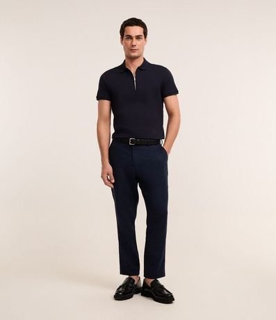 Remera Polo en Algodón con Cremallera en el Cuello 2