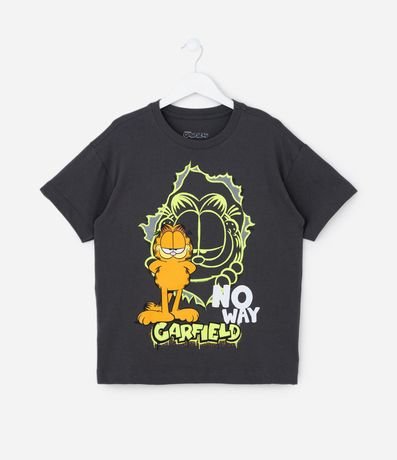 Remera Oversized Infantil Estampa de Garfield - Talle 5 a 14 años