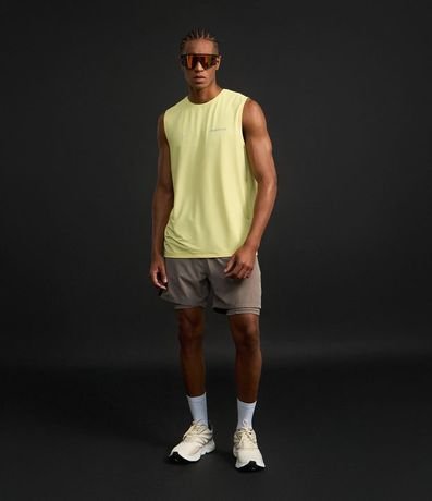 Musculosa Deportiva Regular en Tecnologia Dry Laser Cut con Estampa Localizada 2