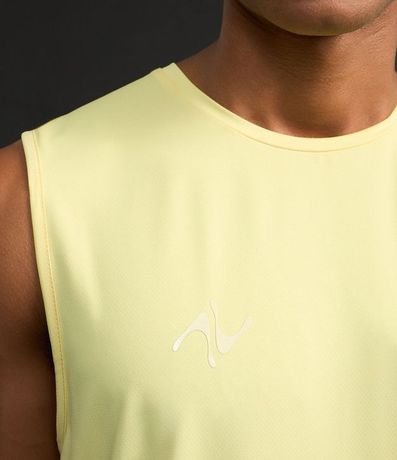 Musculosa Deportiva Regular en Tecnologia Dry Laser Cut con Estampa Localizada 3