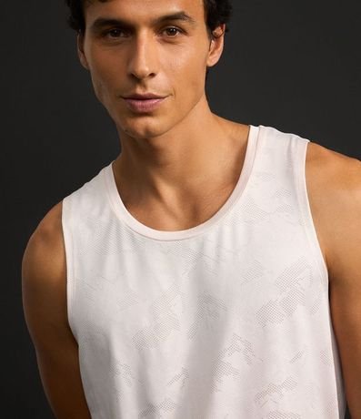 Musculosa Deportiva Regular en Jacquard con Tecnologia Dry 3