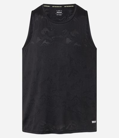 Musculosa Deportiva Regular en Jacquard con Tecnologia Dry