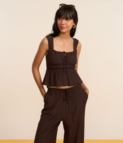 Blusa Texturizada con Lazo y Volado 5