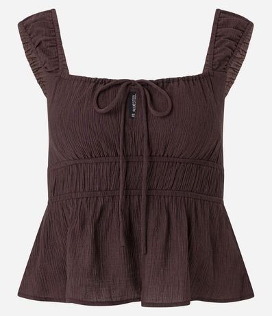 Blusa Texturizada con Lazo y Volado 6