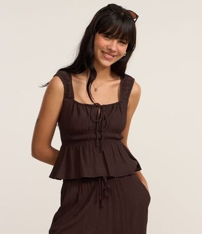 Blusa Texturizada con Lazo y Volado 3