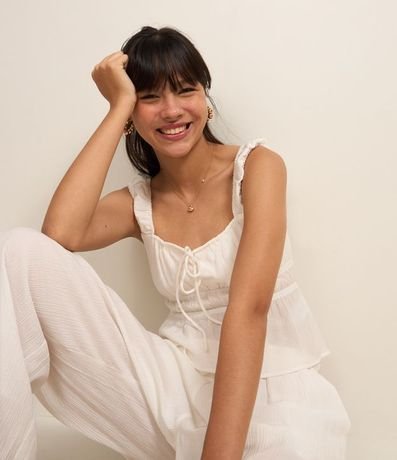 Blusa Texturizada con Lazo y Volado 1